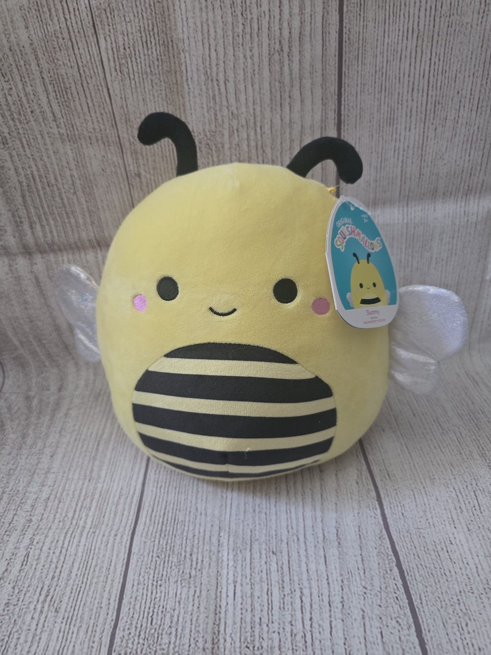 Squishmallow 8" Sunny Yellow Bumblebee Plush Kellytoy Stuffed Animal Toy